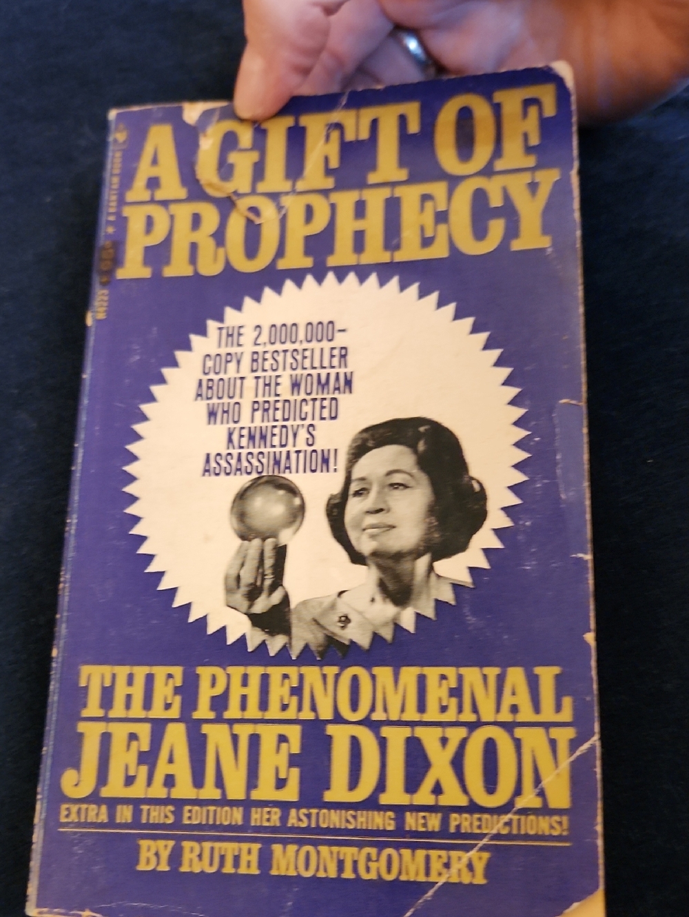 A Gift of Prophecy by Ruth Montgomery – Purple & Yellow Paperback